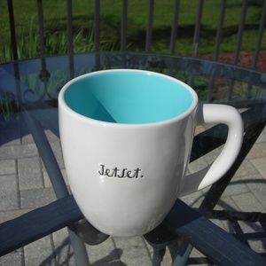 Rae Dunn Coffee Tea Mug Cup Blue Interior JET SET